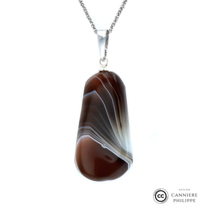 Pendentif Agate Zonée 1 La Taillerie