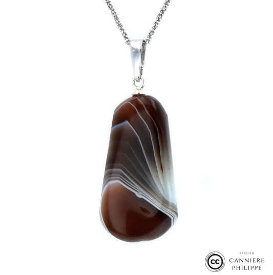 Pendentif Agate Zonée 1 La Taillerie