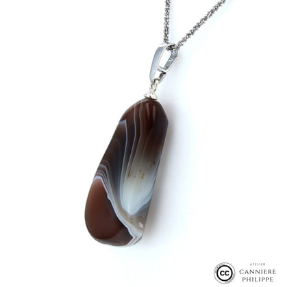 Pendentif Agate Zonée 1 La Taillerie