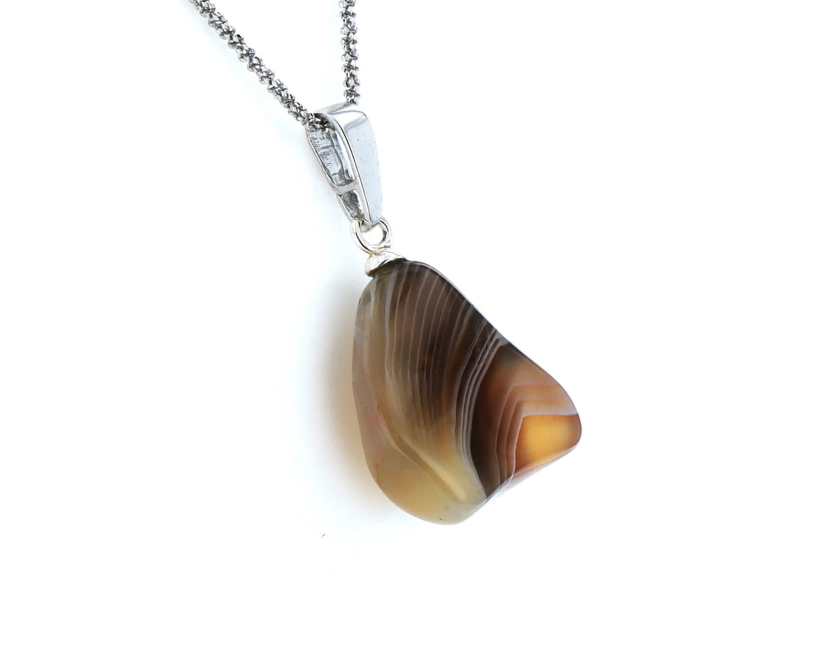 Pendentif Agate Zonée 2 La Taillerie