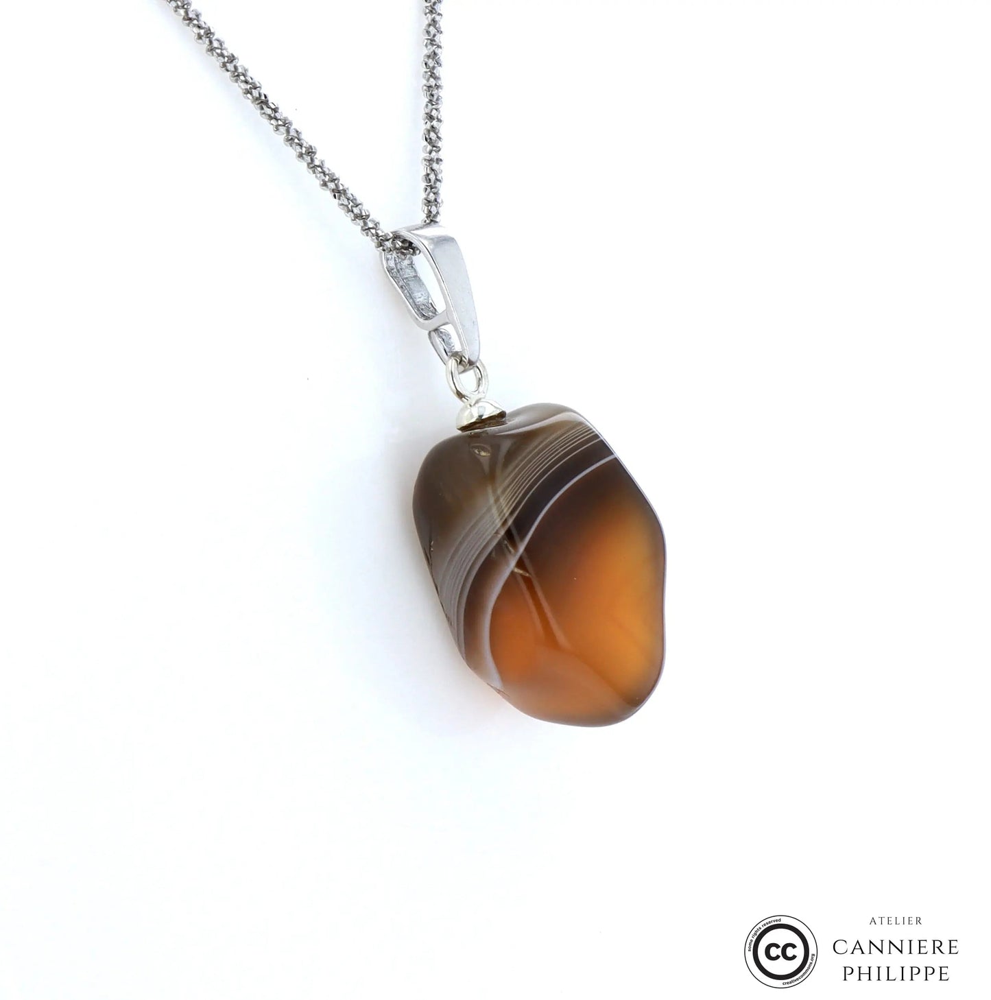 Pendentif Agate Zonée 3 La Taillerie
