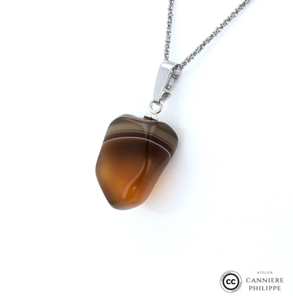 Pendentif Agate Zonée 3 La Taillerie