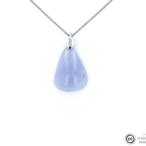 Pendentif Agate Blue Lace 1 La Taillerie