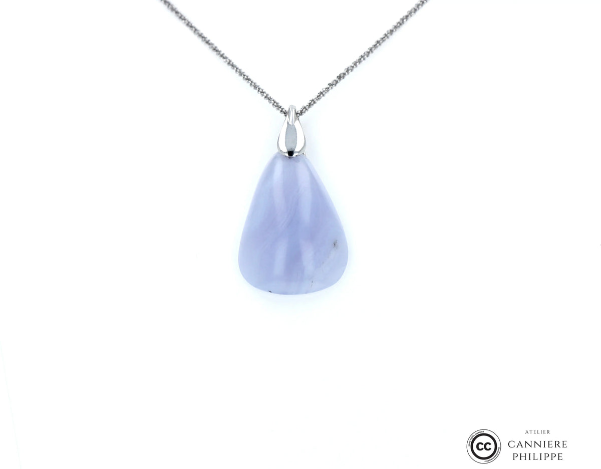 Pendentif Agate Blue Lace 1 La Taillerie