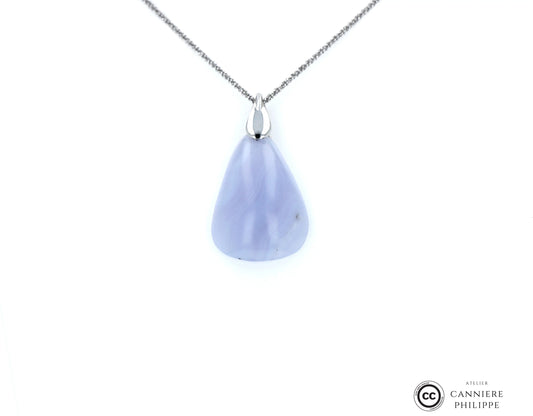 Pendentif Agate Blue Lace 1 La Taillerie
