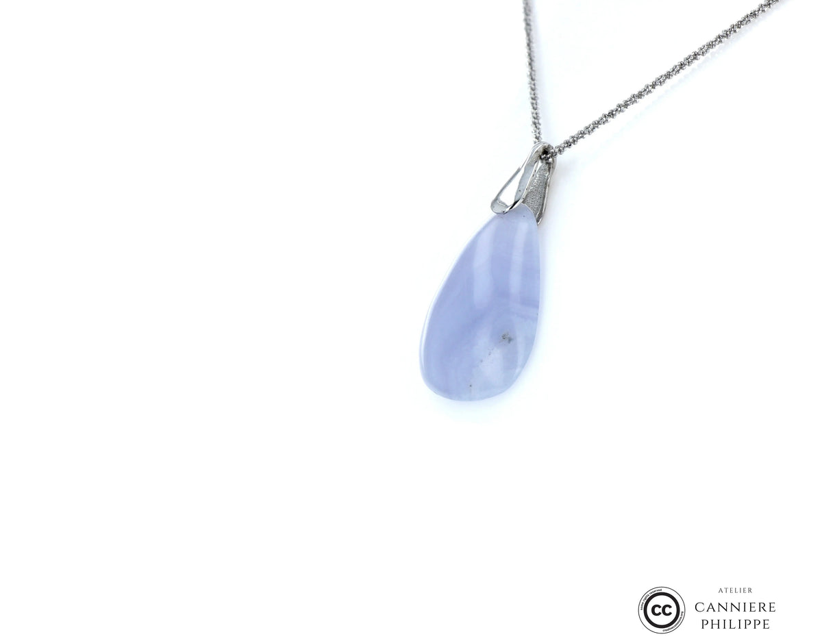 Pendentif Agate Blue Lace 1 La Taillerie