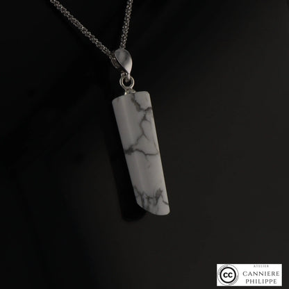 Pendentif Howlite 1 La Taillerie
