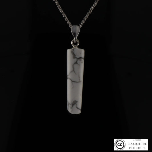 Pendentif Howlite 1 La Taillerie
