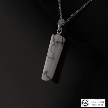 Pendentif Howlite 1 La Taillerie