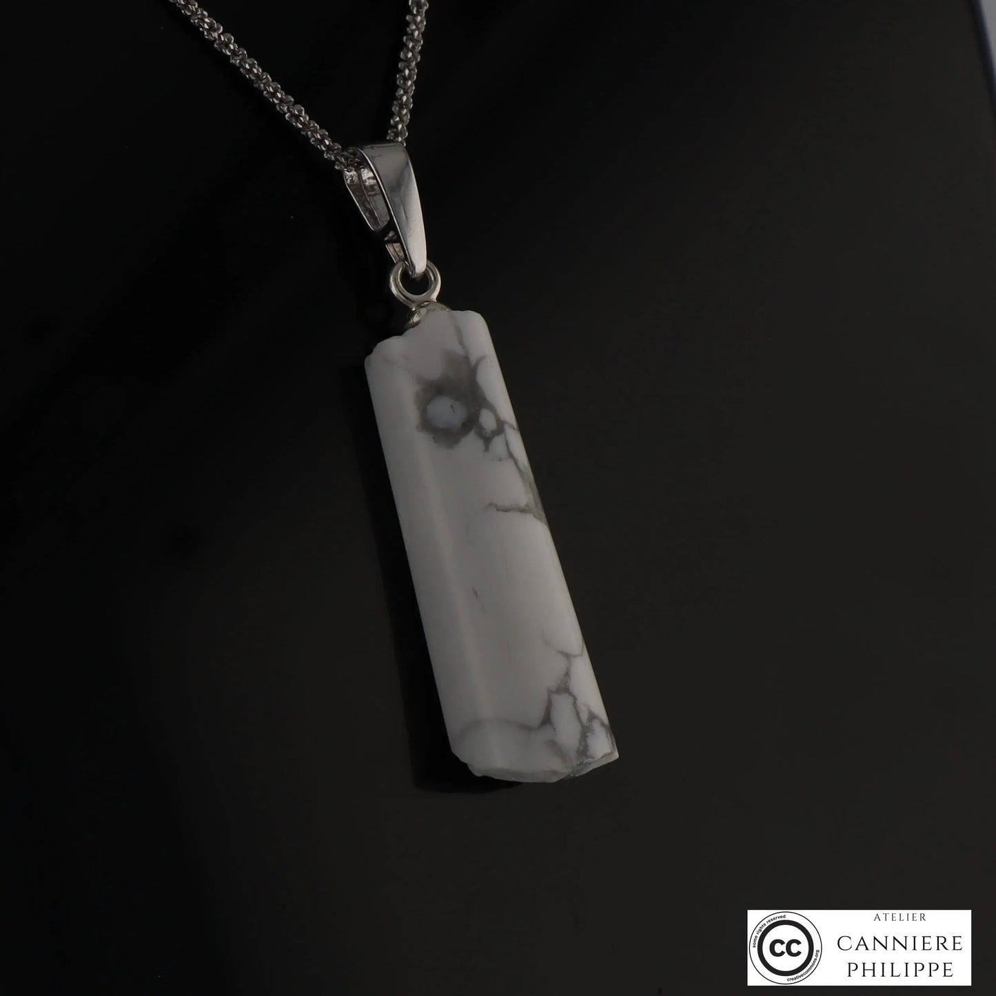 Pendentif Howlite 2 La Taillerie