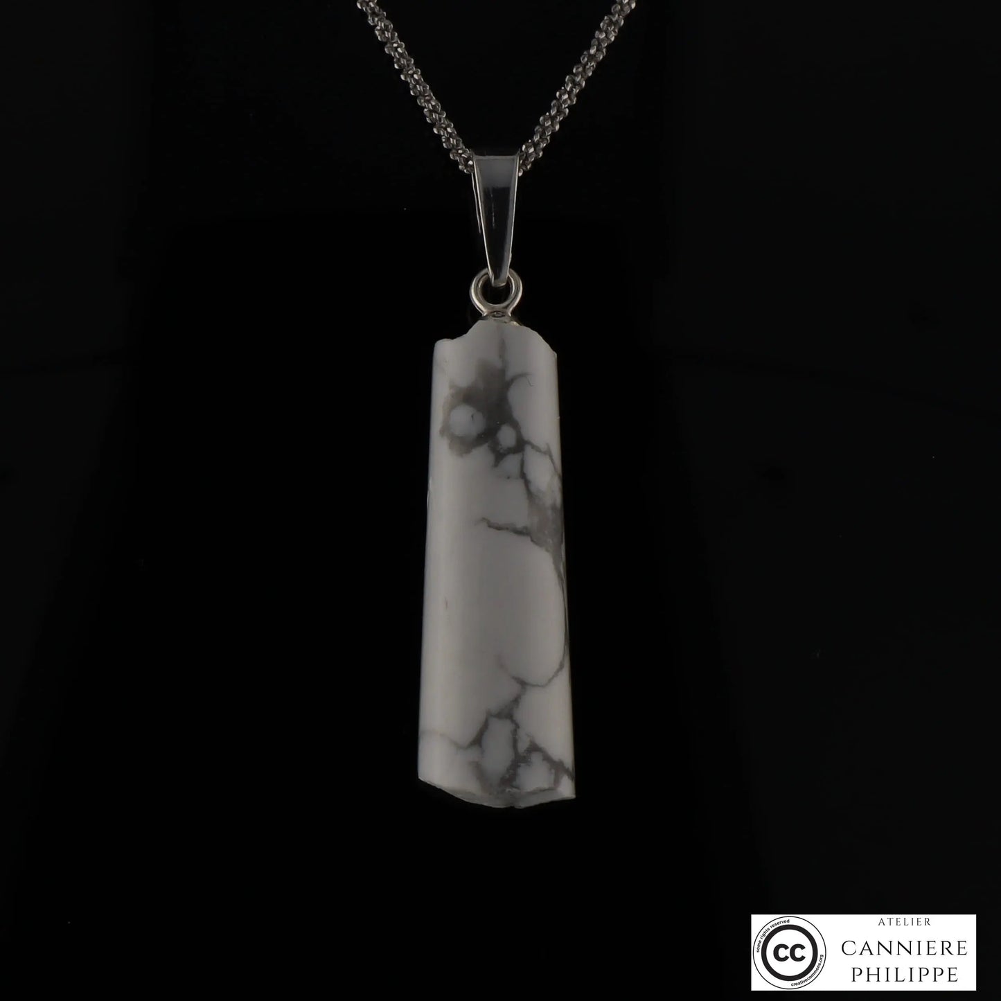 Pendentif Howlite 2 La Taillerie