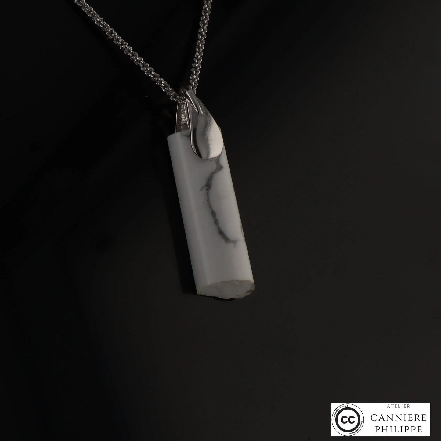 Pendentif Howlite 4 La Taillerie