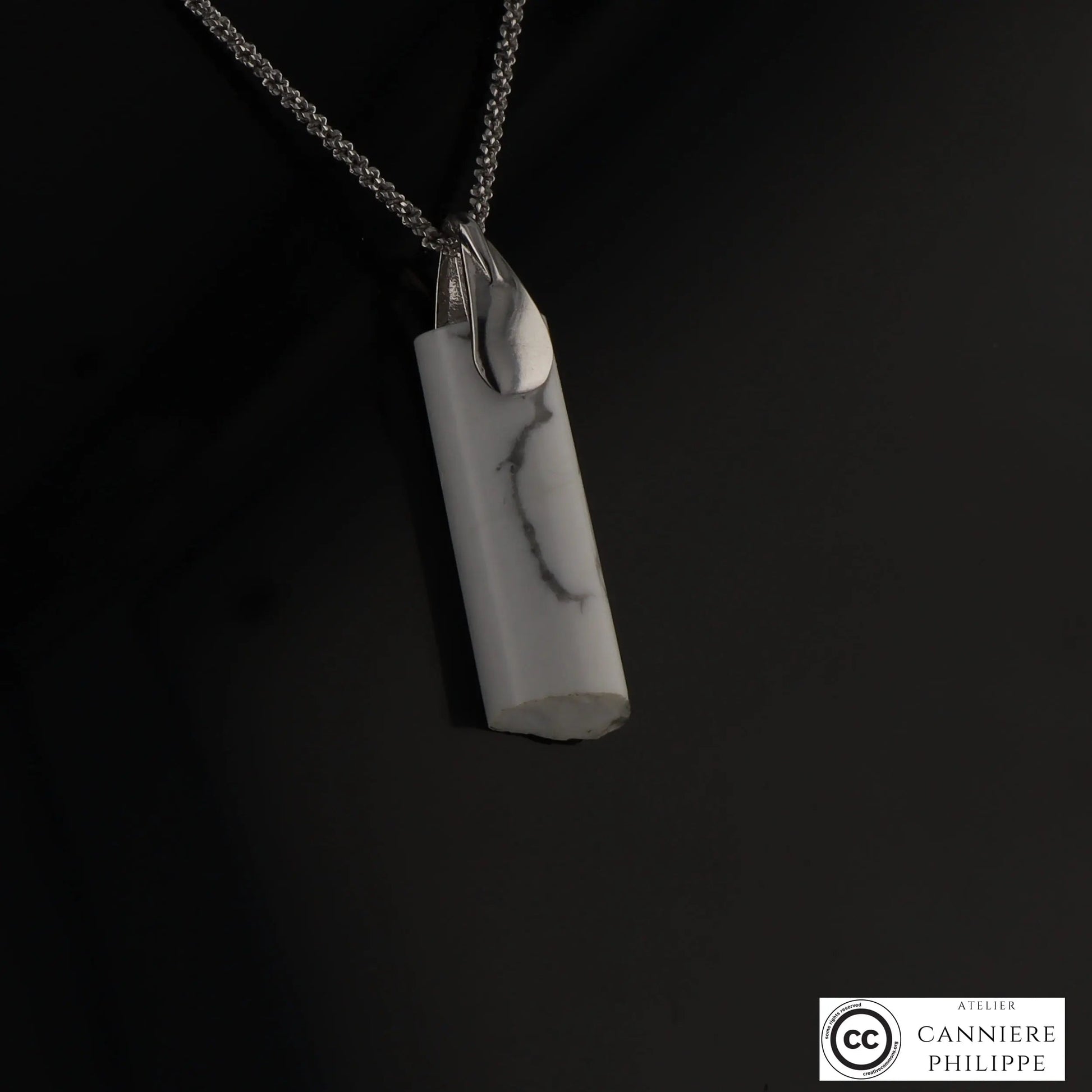 Pendentif Howlite 4 La Taillerie
