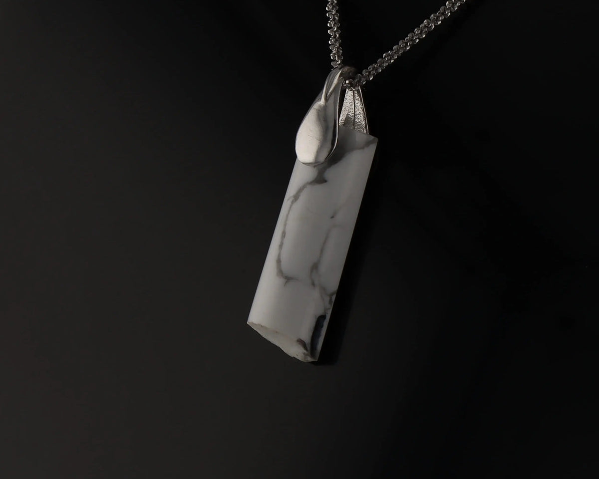 Pendentif Howlite 4 La Taillerie