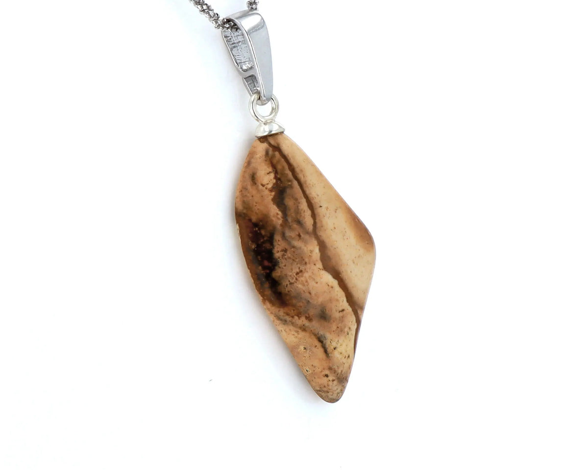 Pendentif Jaspe Paysage 2 La Taillerie