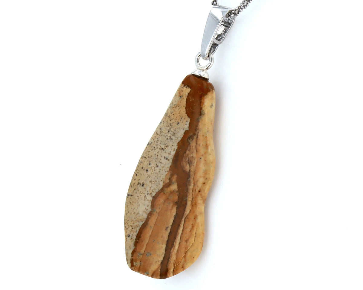 Pendentif Jaspe Paysage 3 La Taillerie