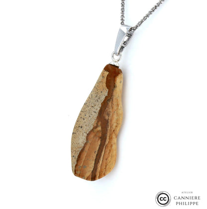 Pendentif Jaspe Paysage 3 La Taillerie