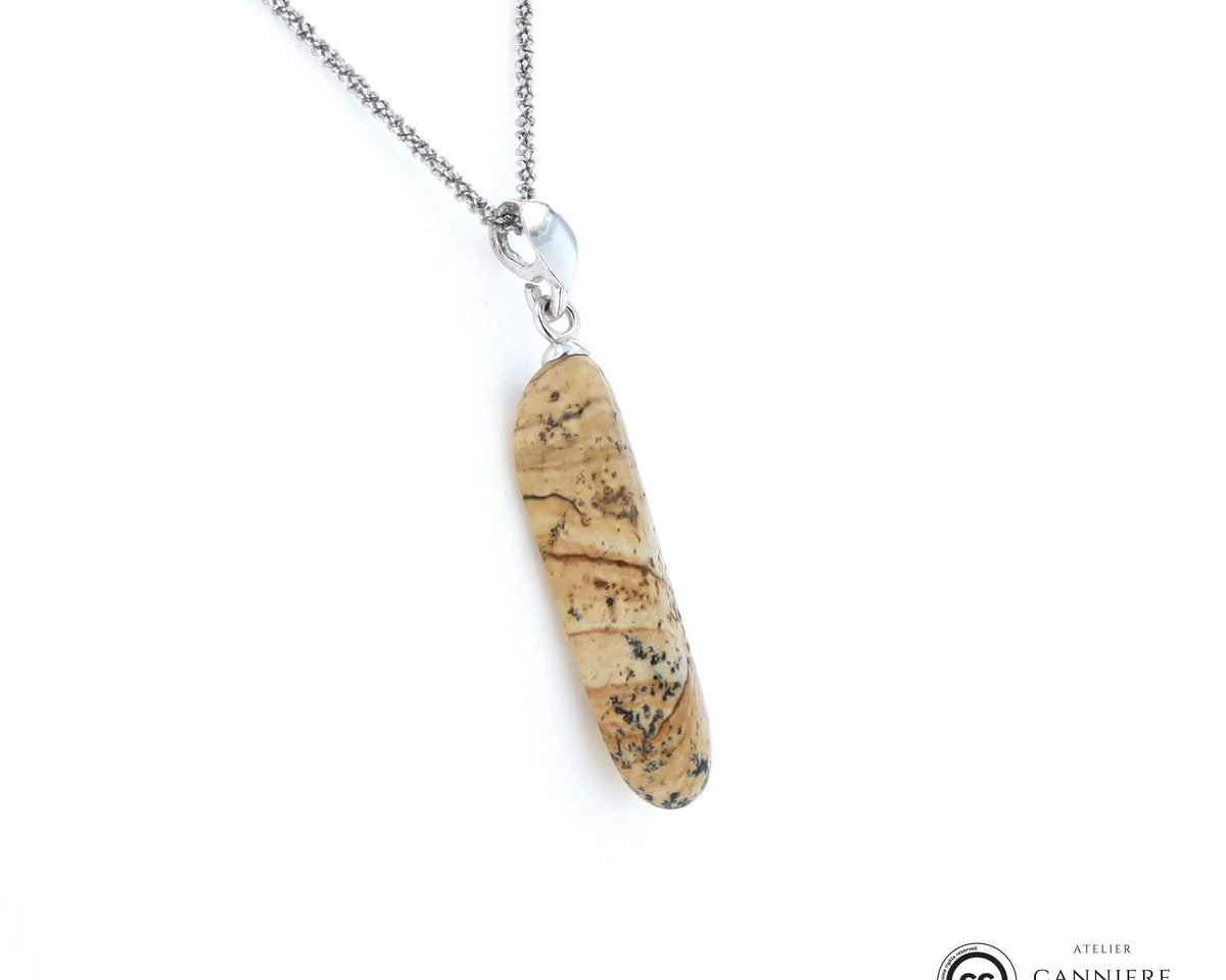 Pendentif Jaspe Paysage  4 La Taillerie