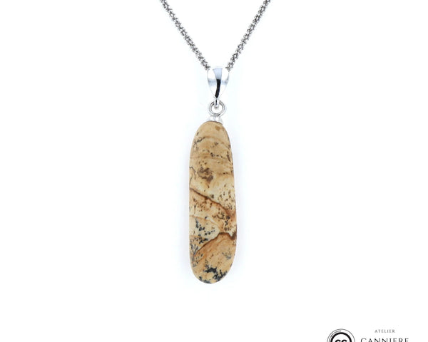 Pendentif Jaspe Paysage  4 La Taillerie