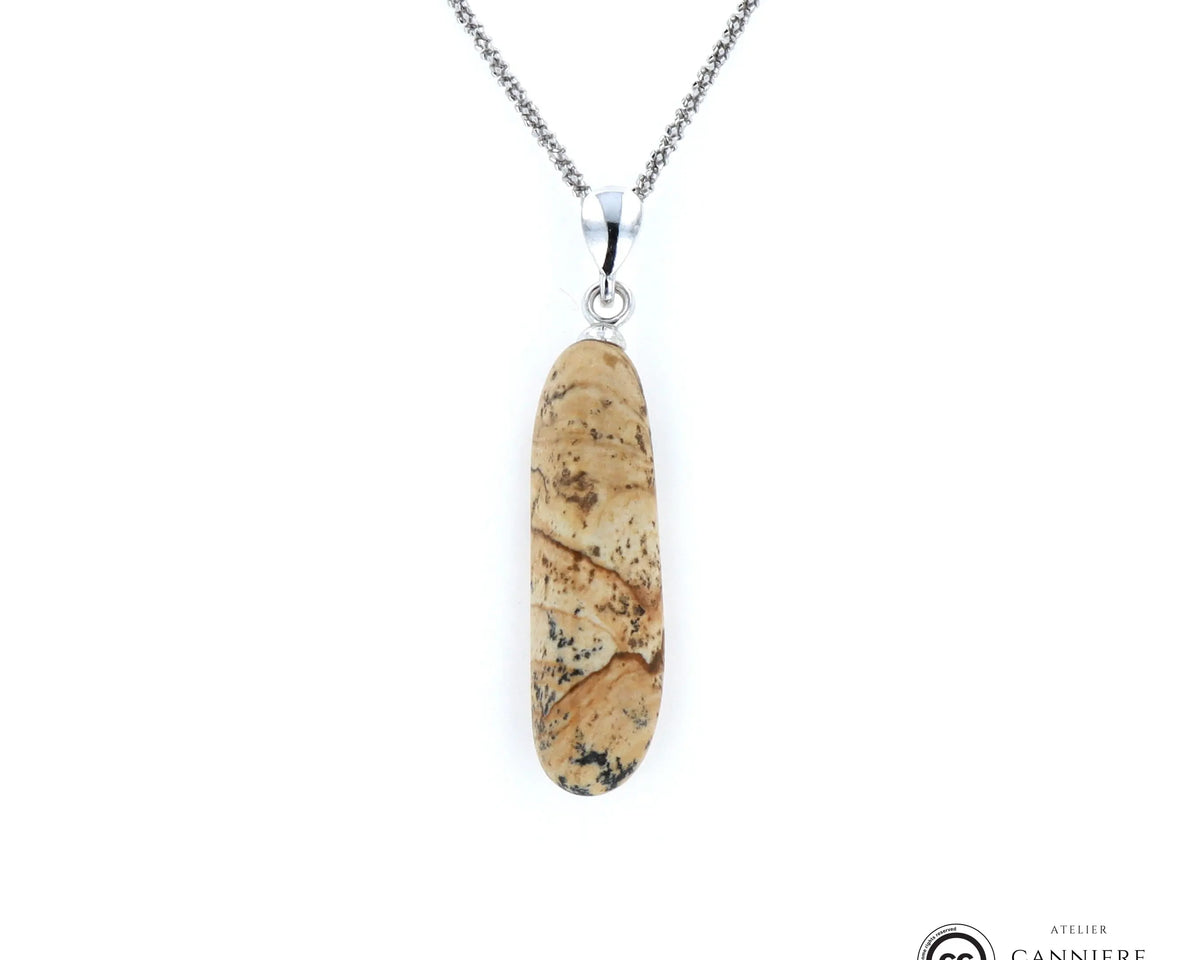 Pendentif Jaspe Paysage  4 La Taillerie