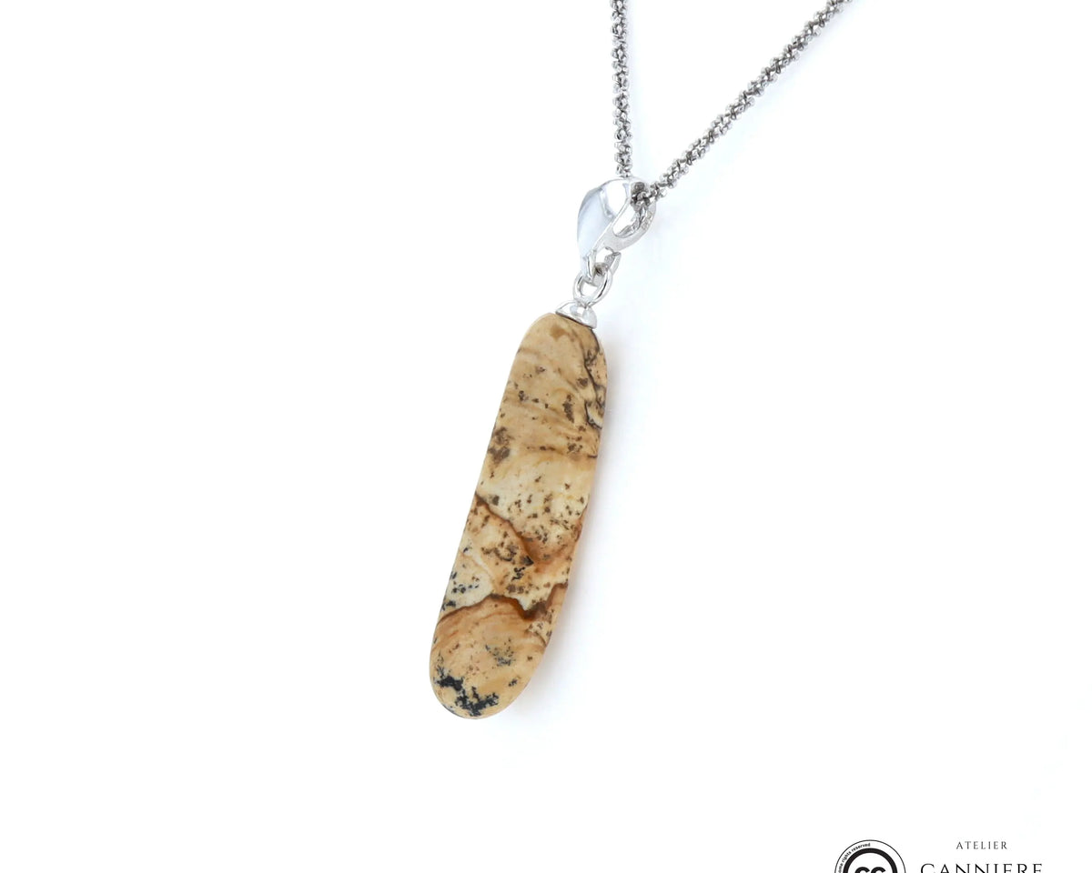 Pendentif Jaspe Paysage  4 La Taillerie