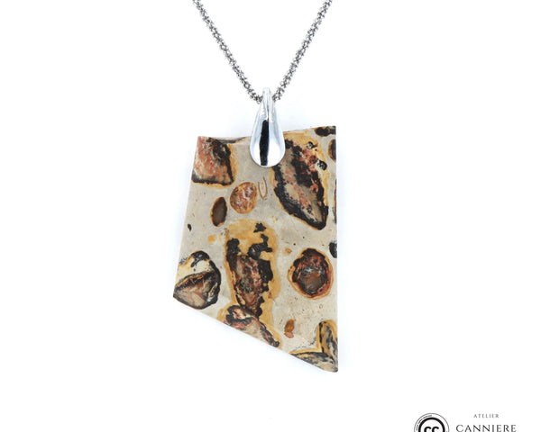 Pendentif Jaspe Léopardskin 1 La Taillerie