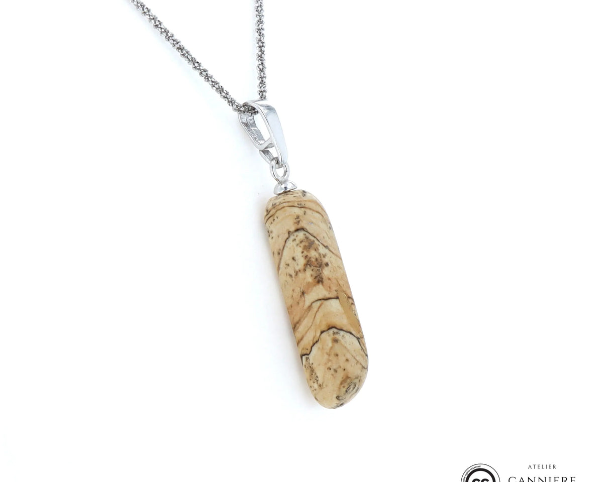 Pendentif Jaspe Paysage 5 La Taillerie