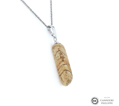 Pendentif Jaspe Paysage 5 La Taillerie