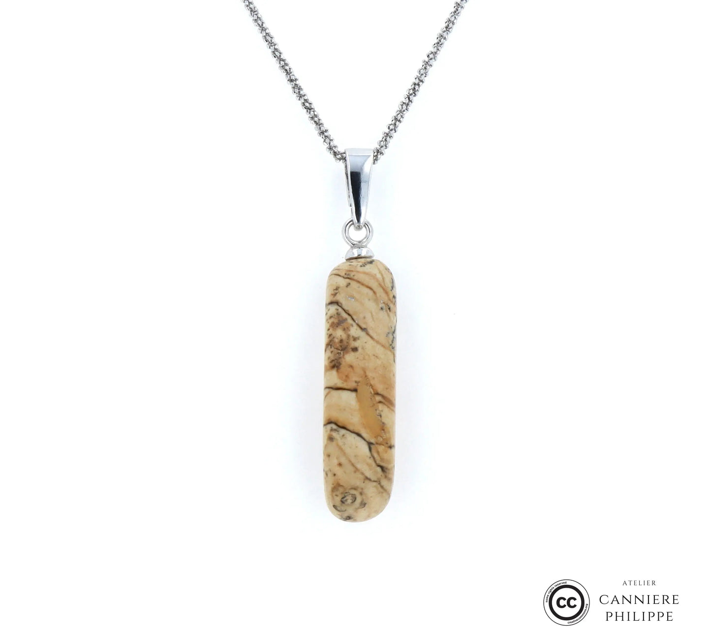 Pendentif Jaspe Paysage 5 La Taillerie