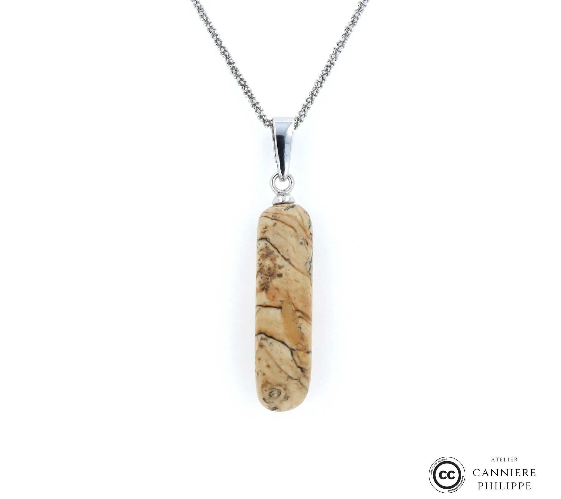 Pendentif Jaspe Paysage 5 La Taillerie