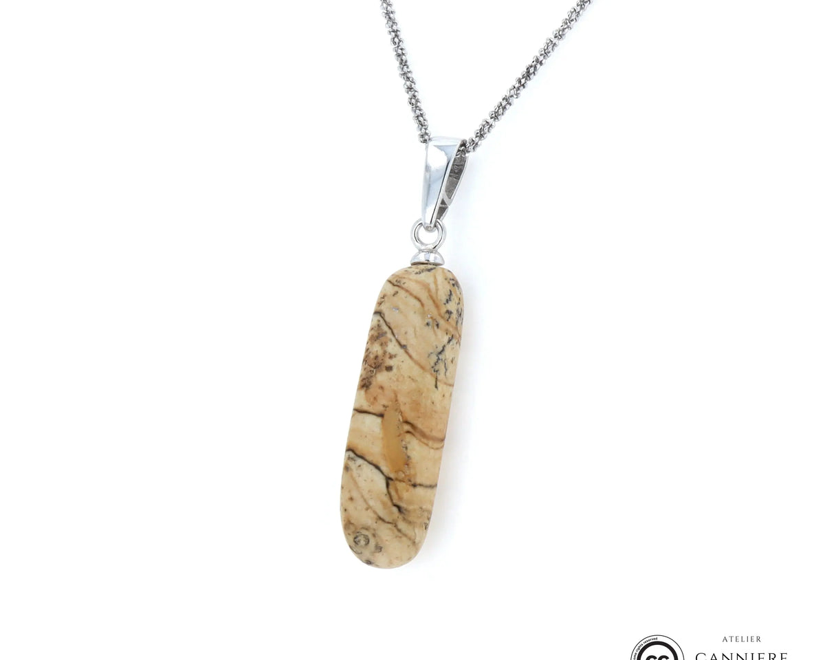 Pendentif Jaspe Paysage 5 La Taillerie
