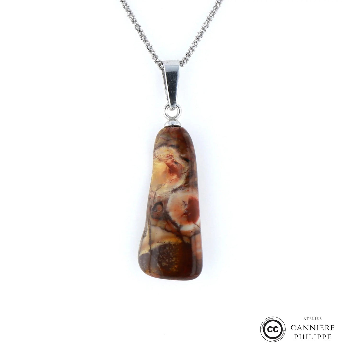 Pendentif Jaspe a Ocelles 2 La Taillerie