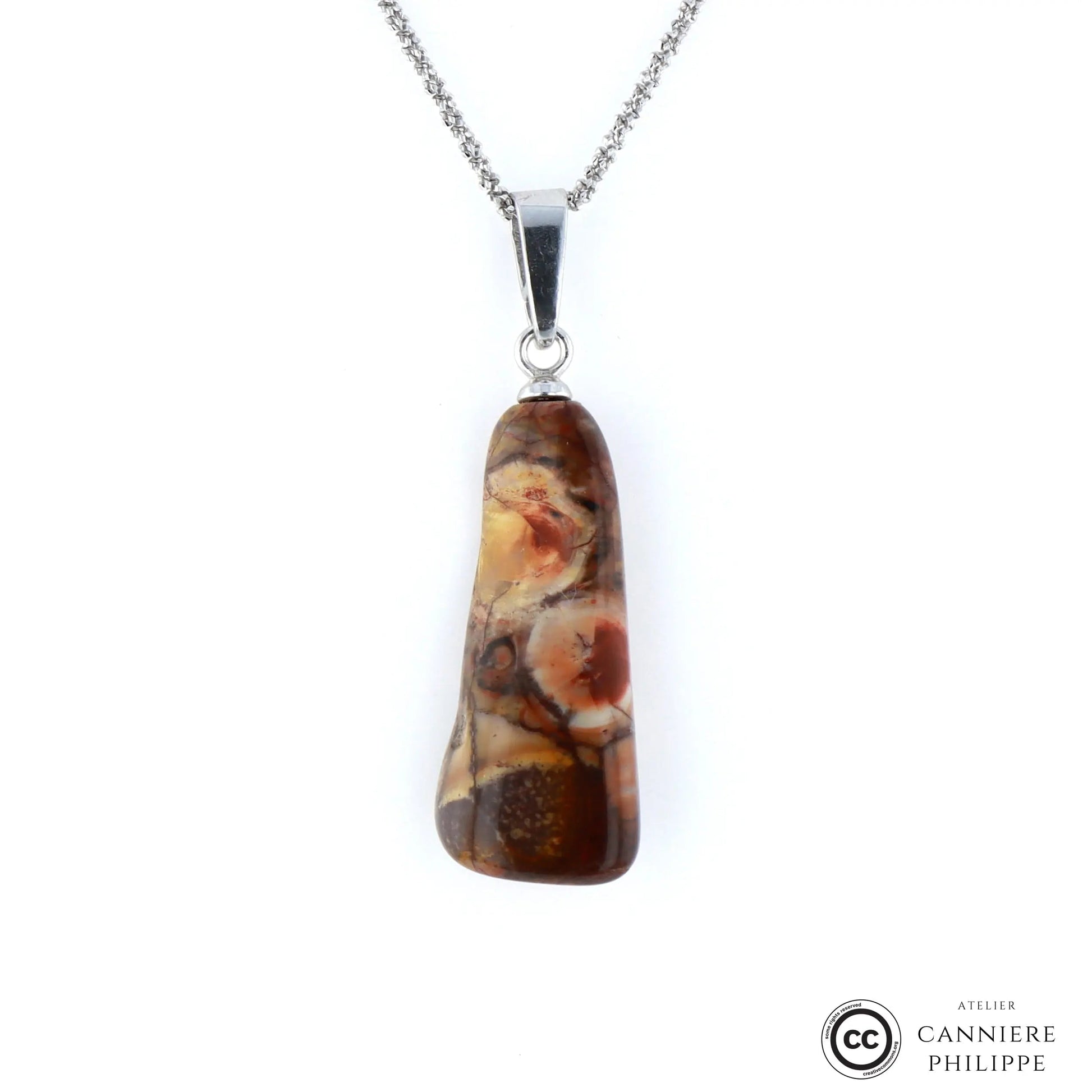 Pendentif Jaspe a Ocelles 2 La Taillerie