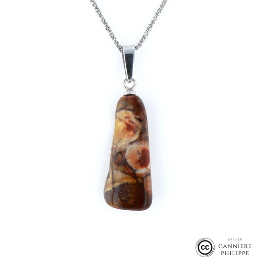 Pendentif Jaspe a Ocelles 2 La Taillerie
