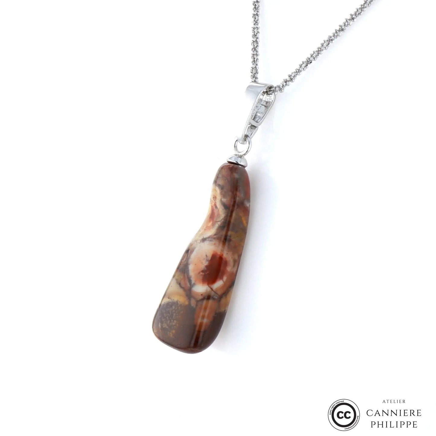 Pendentif Jaspe a Ocelles 2 La Taillerie