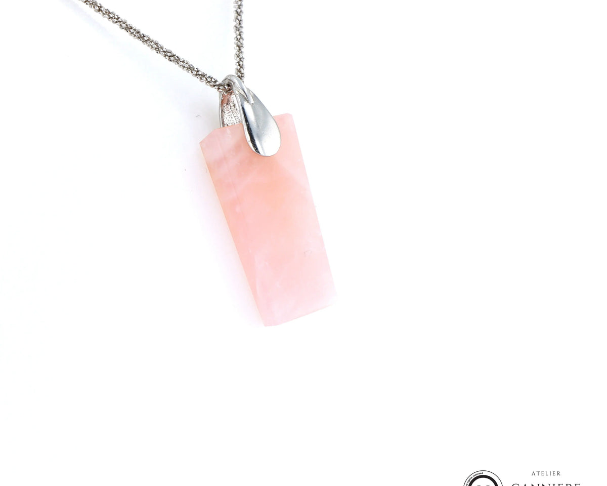 Pendentif Quartz rose cerise 2 La Taillerie