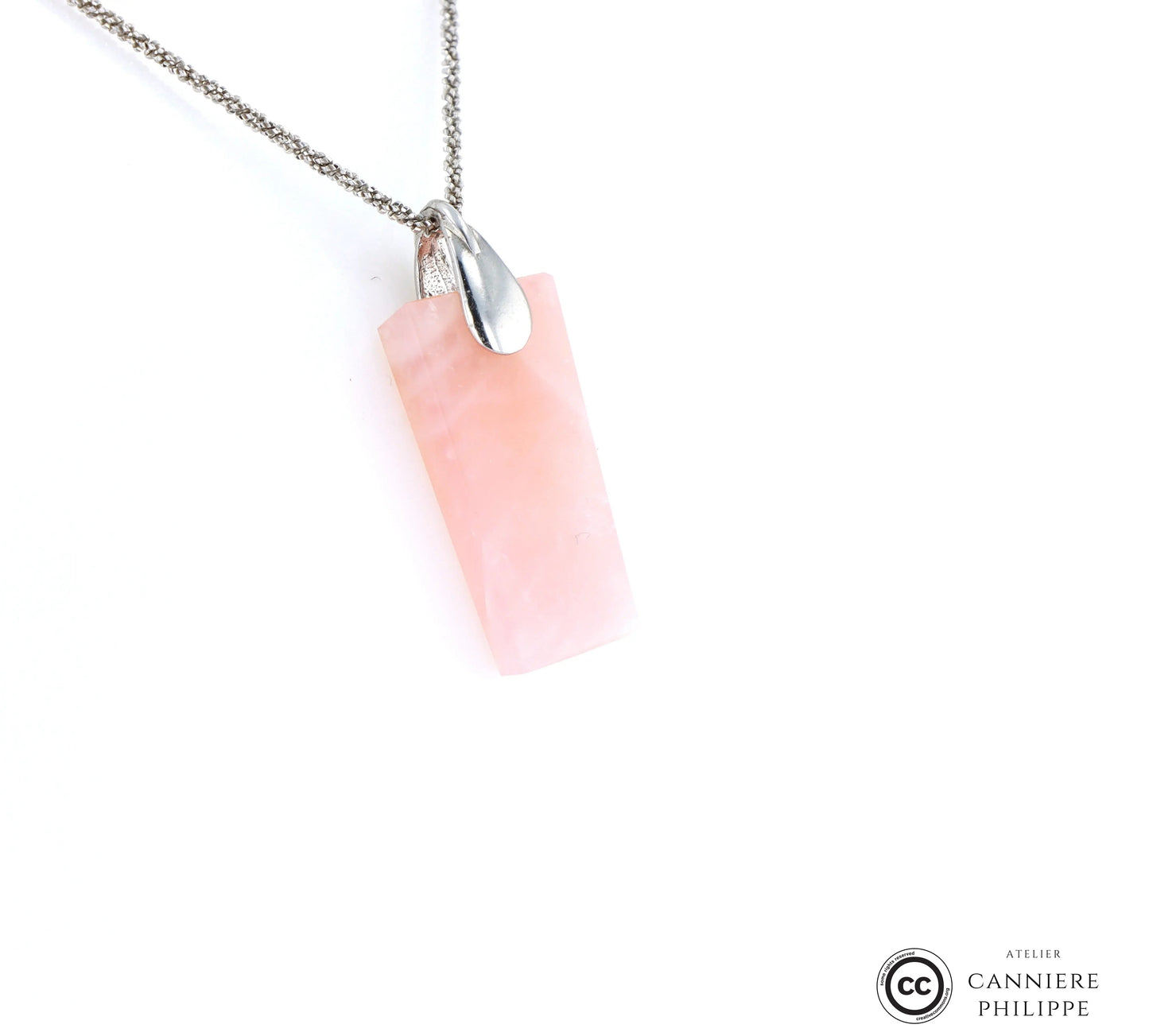 Pendentif Quartz rose cerise 2 La Taillerie