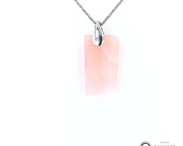 Pendentif Quartz rose cerise 2 La Taillerie