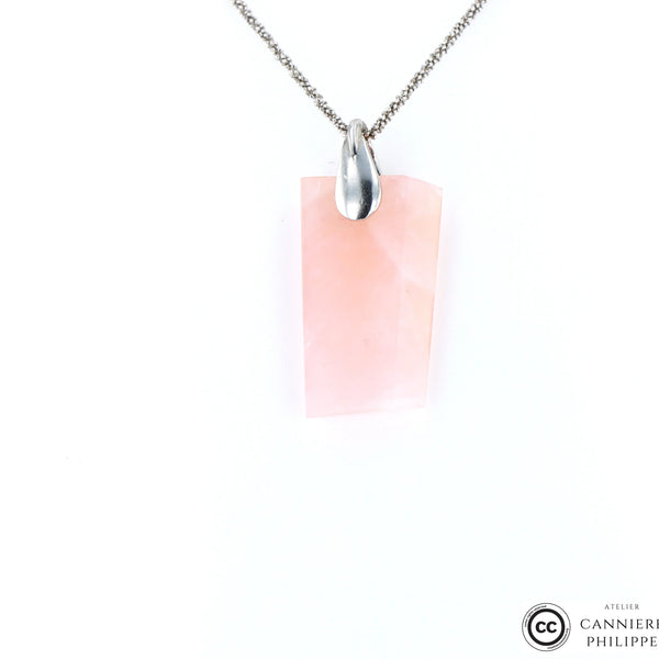 Pendentif Quartz rose cerise 2 La Taillerie