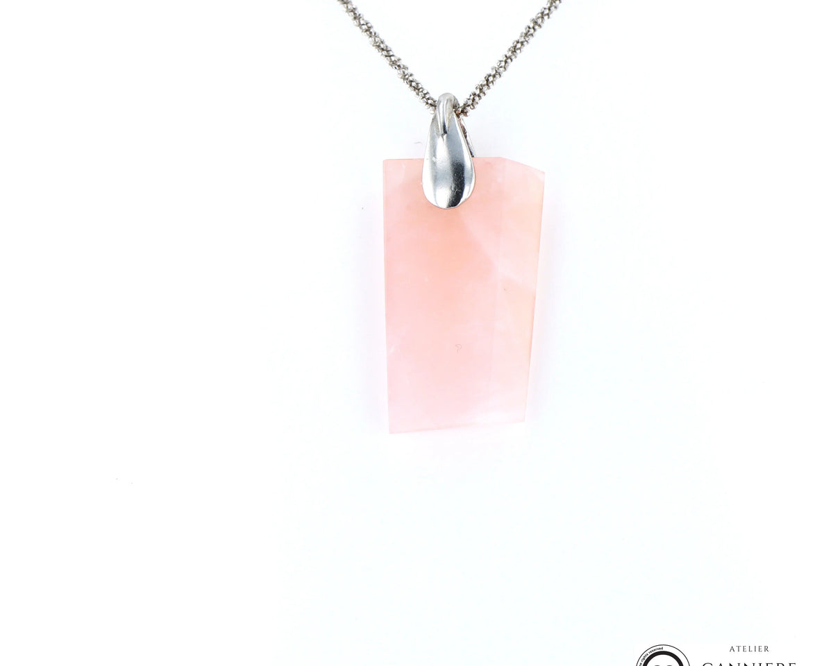 Pendentif Quartz rose cerise 2 La Taillerie