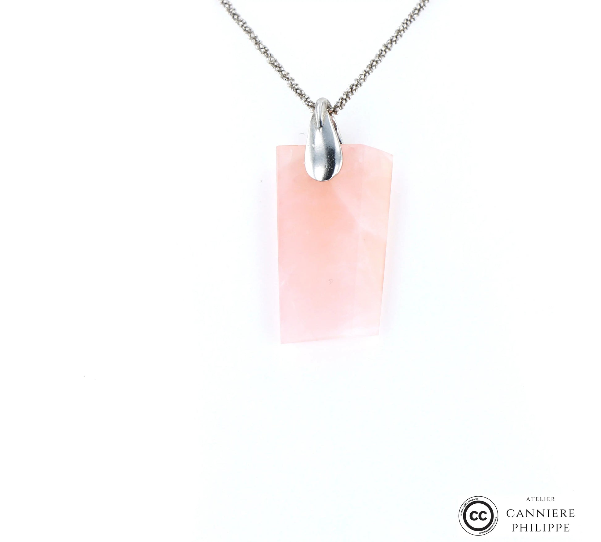 Pendentif Quartz rose cerise 2 La Taillerie
