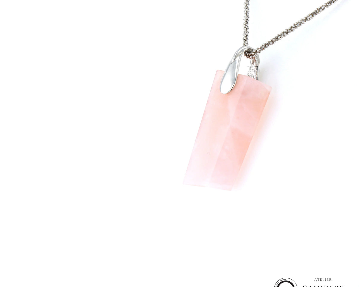 Pendentif Quartz rose cerise 2 La Taillerie