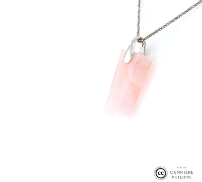 Pendentif Quartz rose cerise 2 La Taillerie