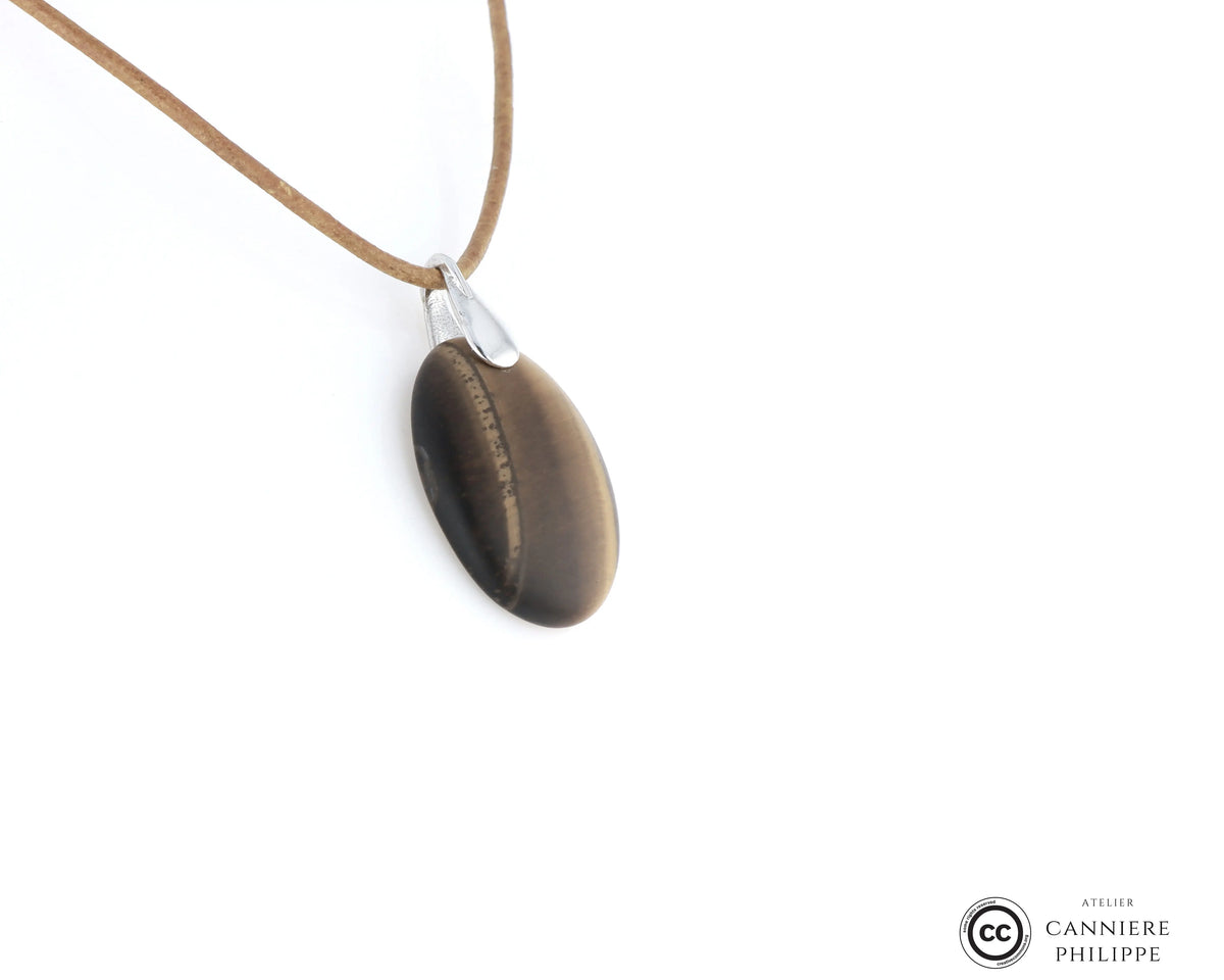 Pendentif œil de tigre 2 La Taillerie