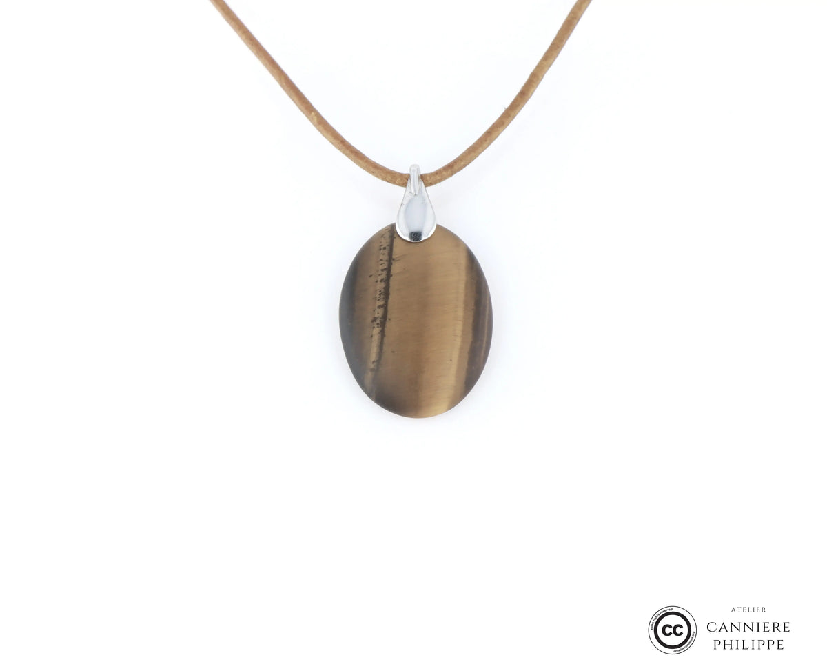 Pendentif œil de tigre 2 La Taillerie