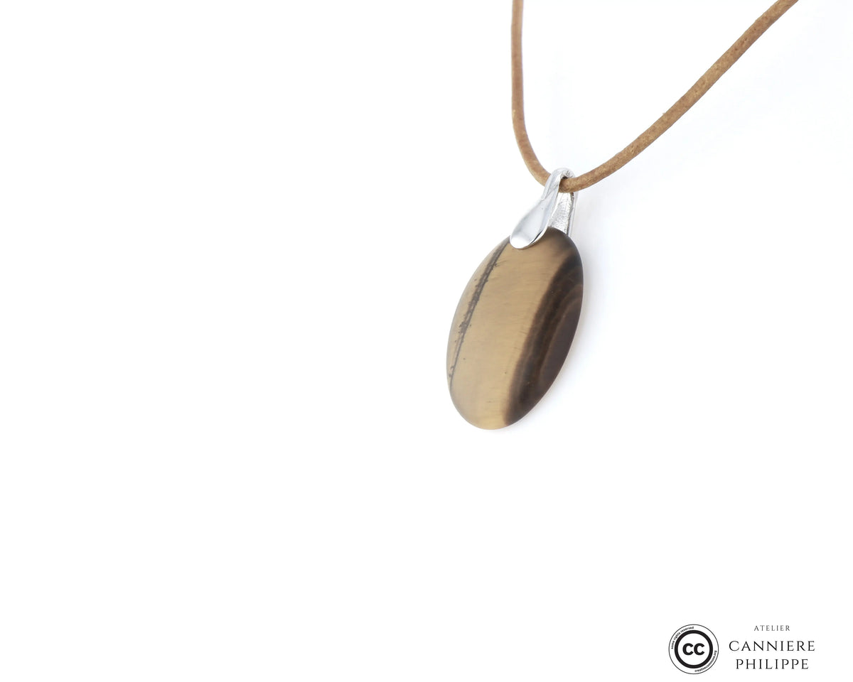 Pendentif œil de tigre 2 La Taillerie