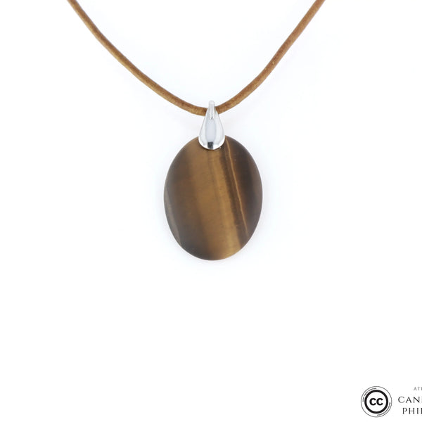 Pendentif œil de tigre 3 La Taillerie