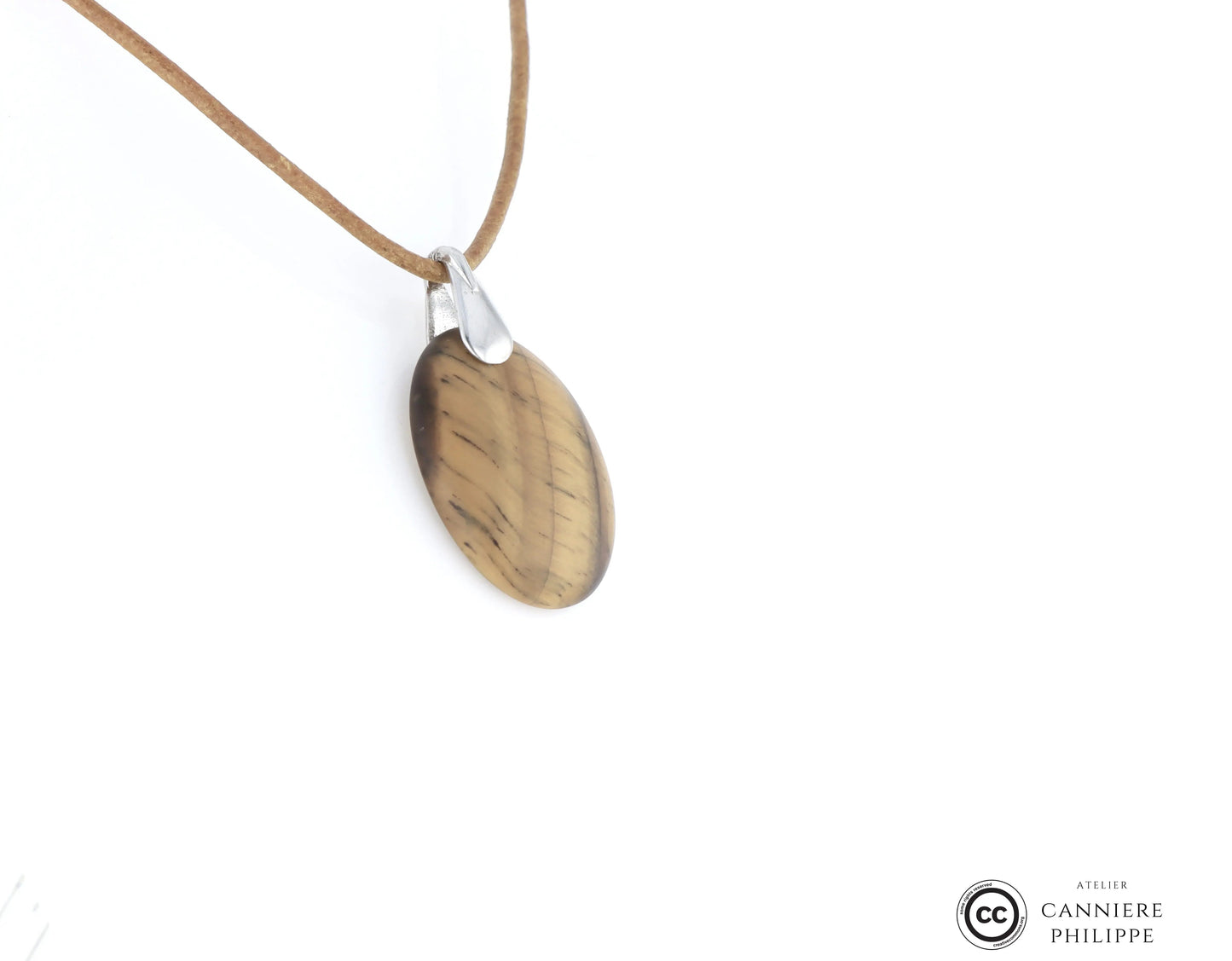 Pendentif œil de tigre 4 La Taillerie