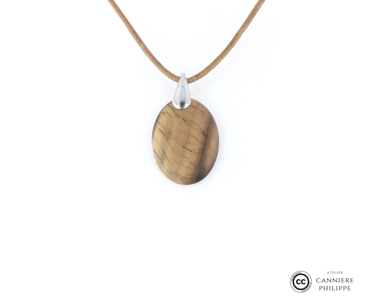 Pendentif œil de tigre 4 La Taillerie