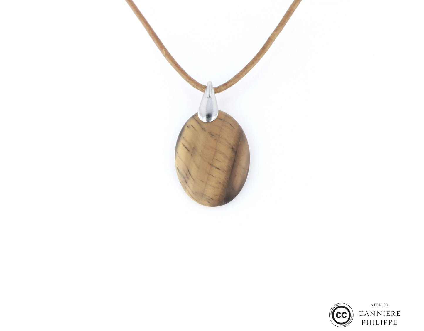 Pendentif œil de tigre 4 La Taillerie